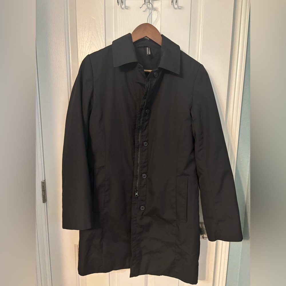 Elegant Black Winter Trench Coat